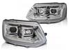 Lampy przednie nowe VW T5 10-15 LED TUBE CHROME T6 LOOK DRL LIFT