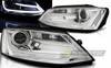 Lampy reflektory VW Jetta vi 11- chrome led drl