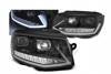 Lampy reflektory Vw T6 15- black tube led drl dts