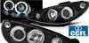 Lampy reflektory peugeot 206 02- ringi ccfl black