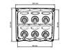 Panel przełączników 12V SPST/ON-OFFx6, 3B 15A IP68