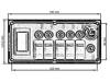 Panel przełączników ALU,ON-OFFx5, 1xZ, BA 3x5A 2x10A 1x15A IP68