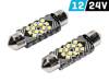 Żarówka VISION Festoon SV8.5 39 mm 12/24V 12x 2016 SMD LED, CANBUS, biała, 2 szt.