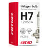 Żarówka halogenowa H7 12V 55W filtr UV (E4) AMIO-01156