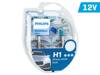 Żarówki PHILIPS H1 12V 55W P14,5s + W5W 12V 5W W21x9,5d WhiteVision ultra